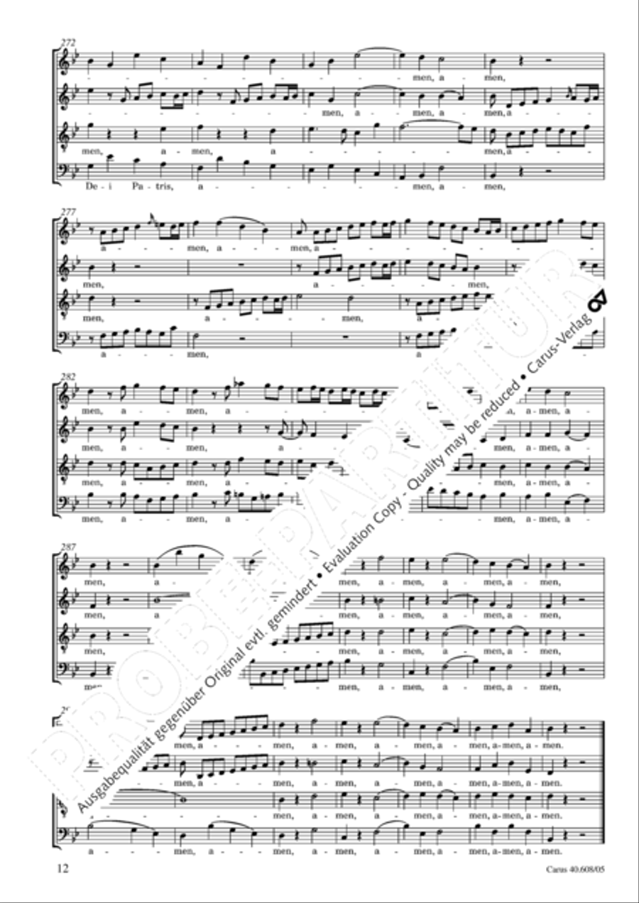 Missa Sancti Bernardi von Offida in B 4-Part scores gallery preview page 13