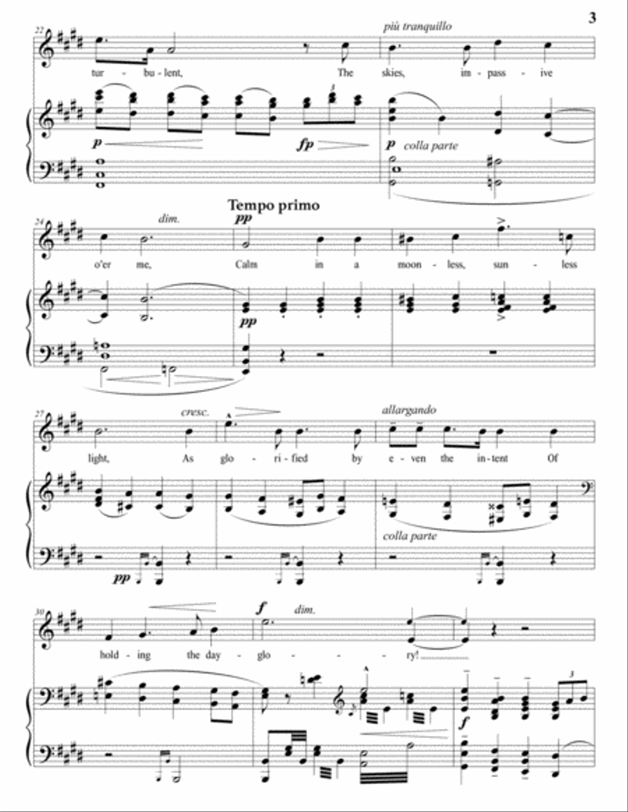 ELGAR: Sabbath morning at sea, Op. 37 no. 3 (transposed to E major) Voice scores gallery preview page 4