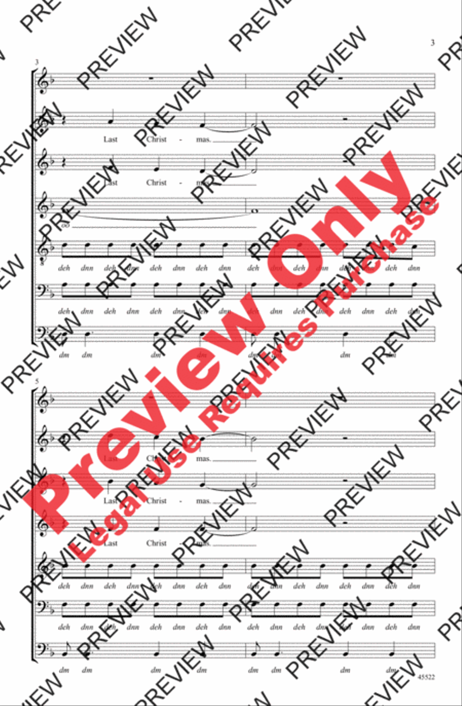 Last Christmas 4-Part scores gallery preview page 17