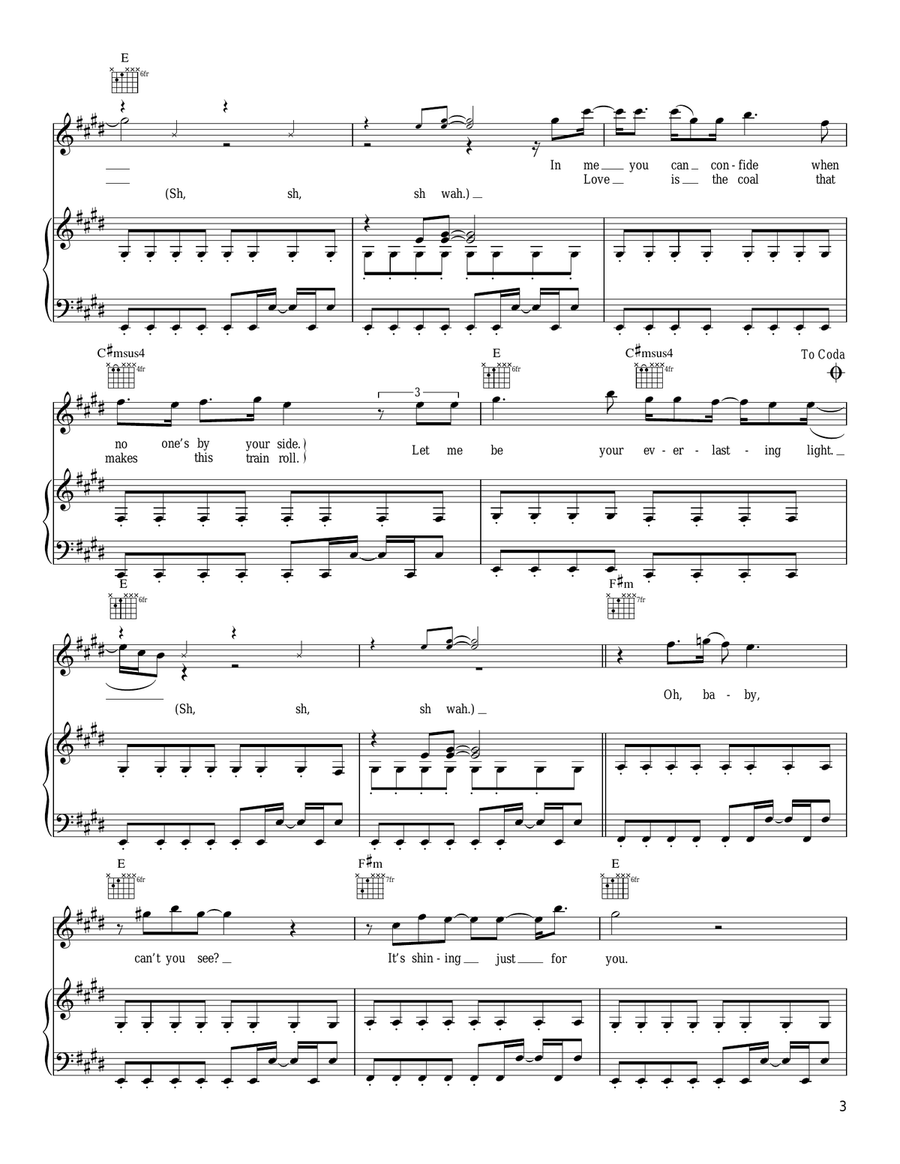 Everlasting Light Everlasting Light Piano, Vocal, Guitar scores gallery preview page 3