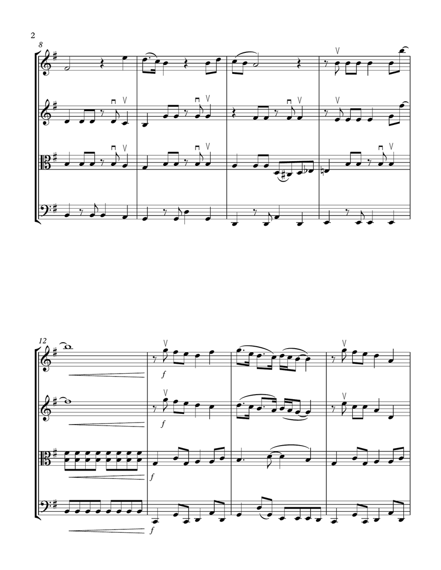 I Want To Hold Your Hand String Quartet scores gallery preview page 2