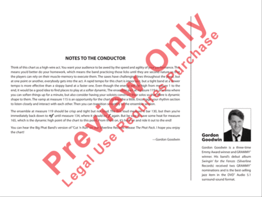 Cut 'n Run Cut 'n Run Jazz Ensemble scores gallery preview page 3