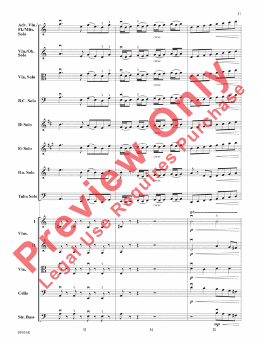 A Chameleon Concerto String Orchestra scores gallery preview page 12