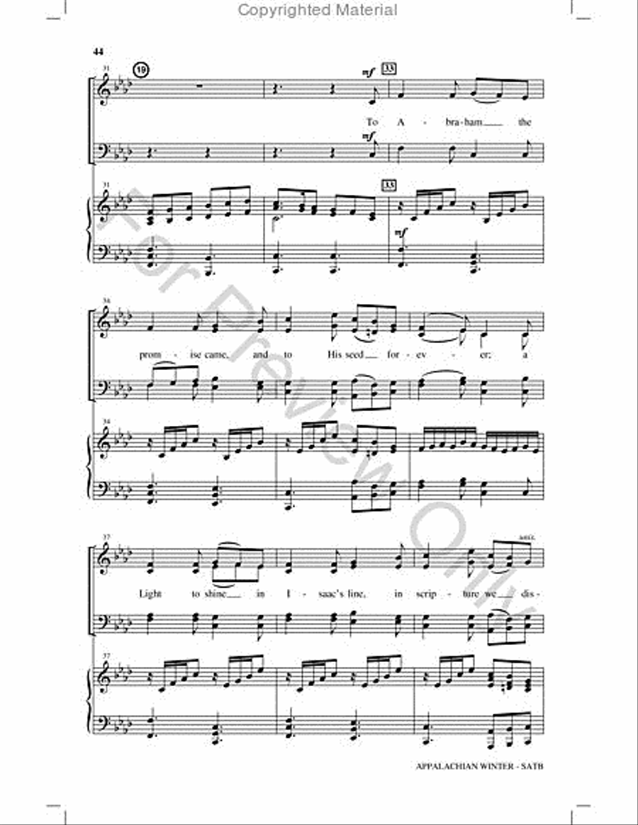 Appalachian Winter Choir scores gallery preview page 43