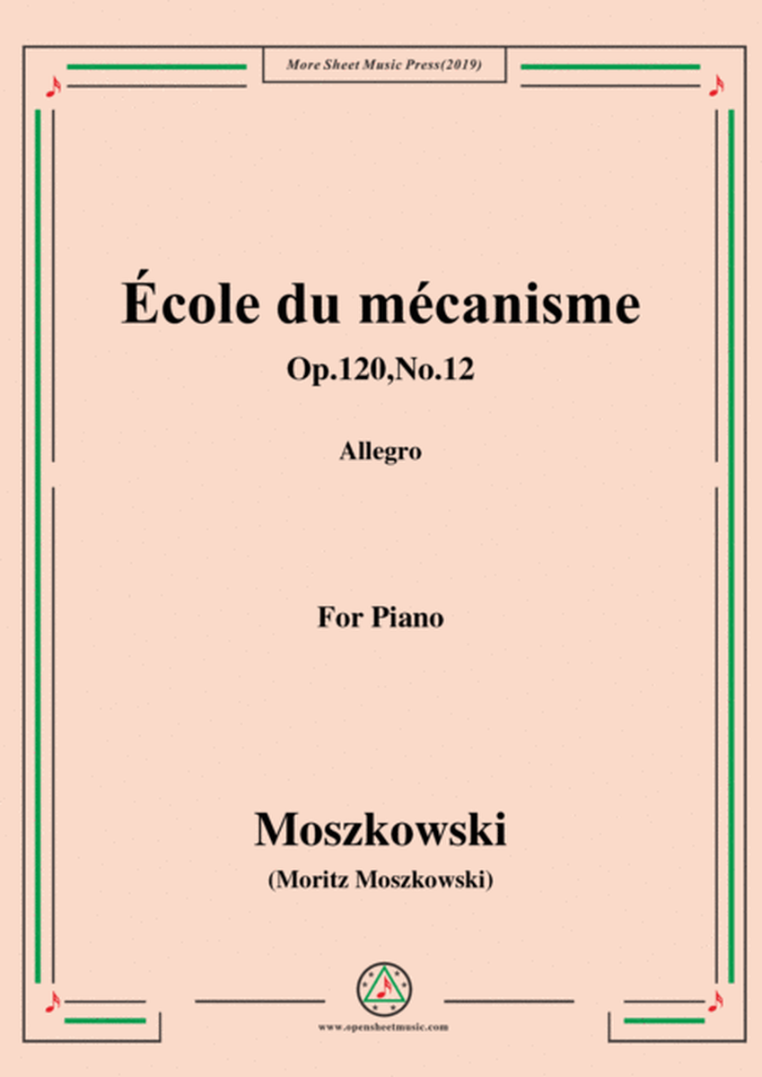 Duvernoy-École du mécanisme,Op.120,No.12,for Piano
