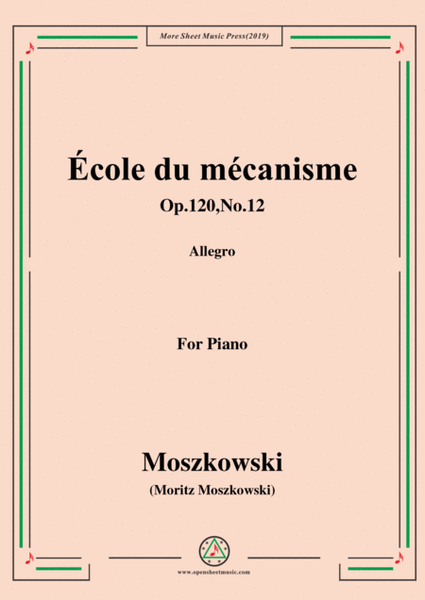 Duvernoy-École du mécanisme,Op.120,No.12,for Piano