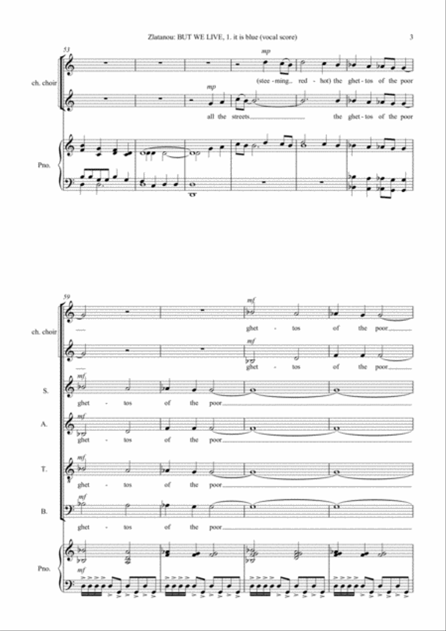 BUT WE LIVE, a Secular Oratorio 4-Part scores gallery preview page 5