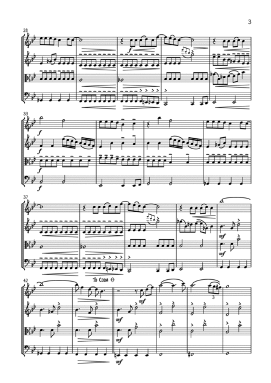 Life On Mars String Quartet scores gallery preview page 3