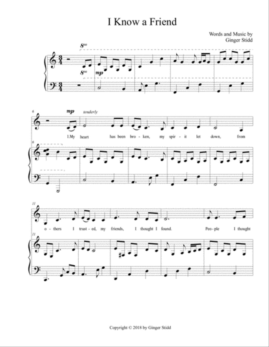 I Know a Friend Small Ensemble scores gallery preview page 1