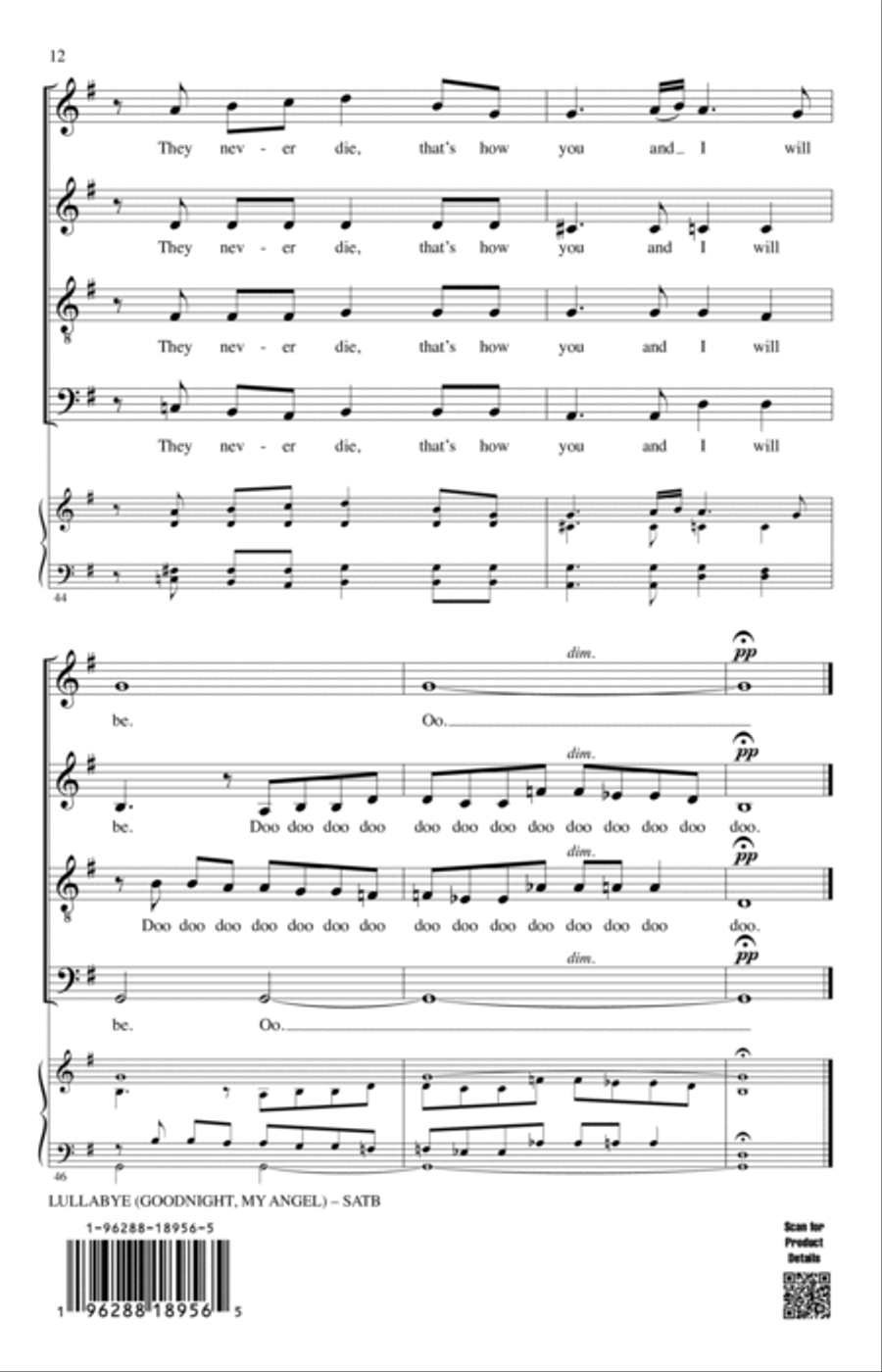 Lullabye (Goodnight, My Angel) (arr. Philip Lawson) 4-Part scores gallery preview page 11