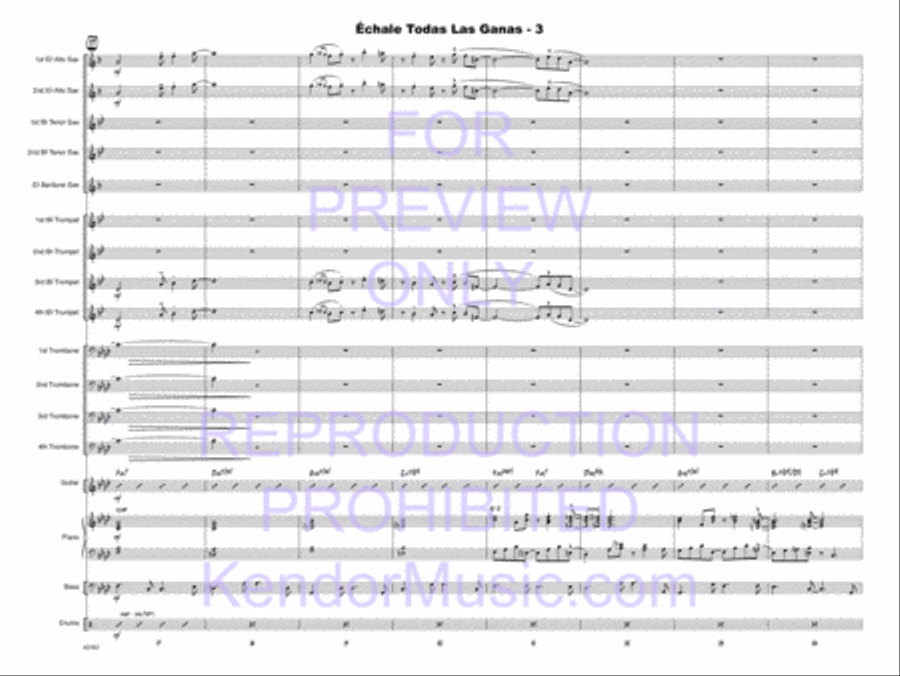 Echale Todas Las Ganas (Give It All You Got) Jazz Ensemble scores gallery preview page 4