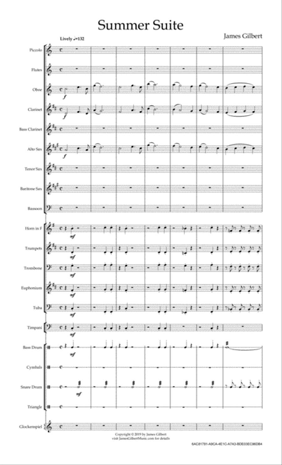 Summer Suite Concert Band scores gallery preview page 2