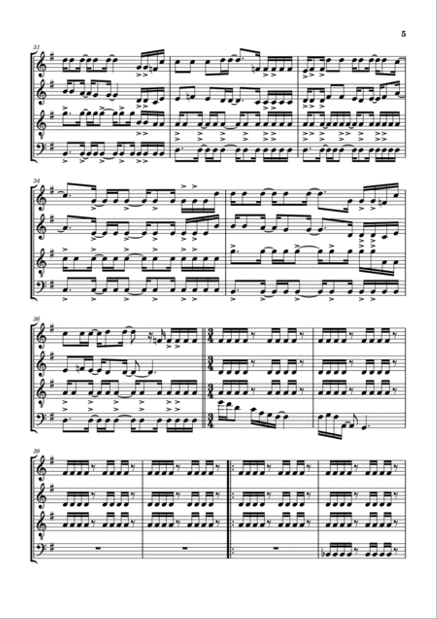 Last Chance To Evacuate Planet Earth Before It Is Recycled Woodwind Quartet scores gallery preview page 6