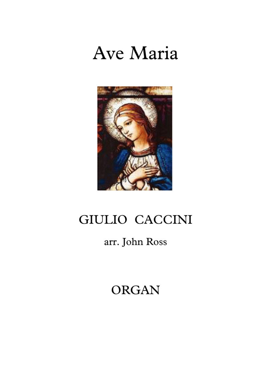Ave Maria (Caccini) (Organ solo) Organ Solo scores gallery preview page 1
