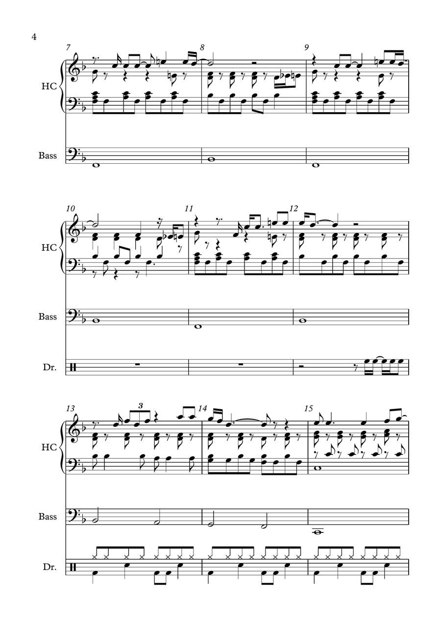 Drive My Car Handbell Choir scores gallery preview page 4