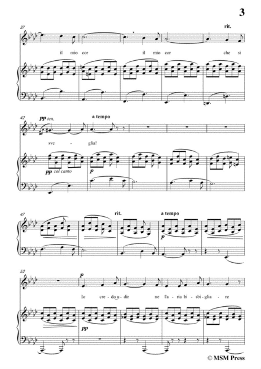 Tosti-Arcano! In A flat Major,for voice and piano Voice Solo scores gallery preview page 5