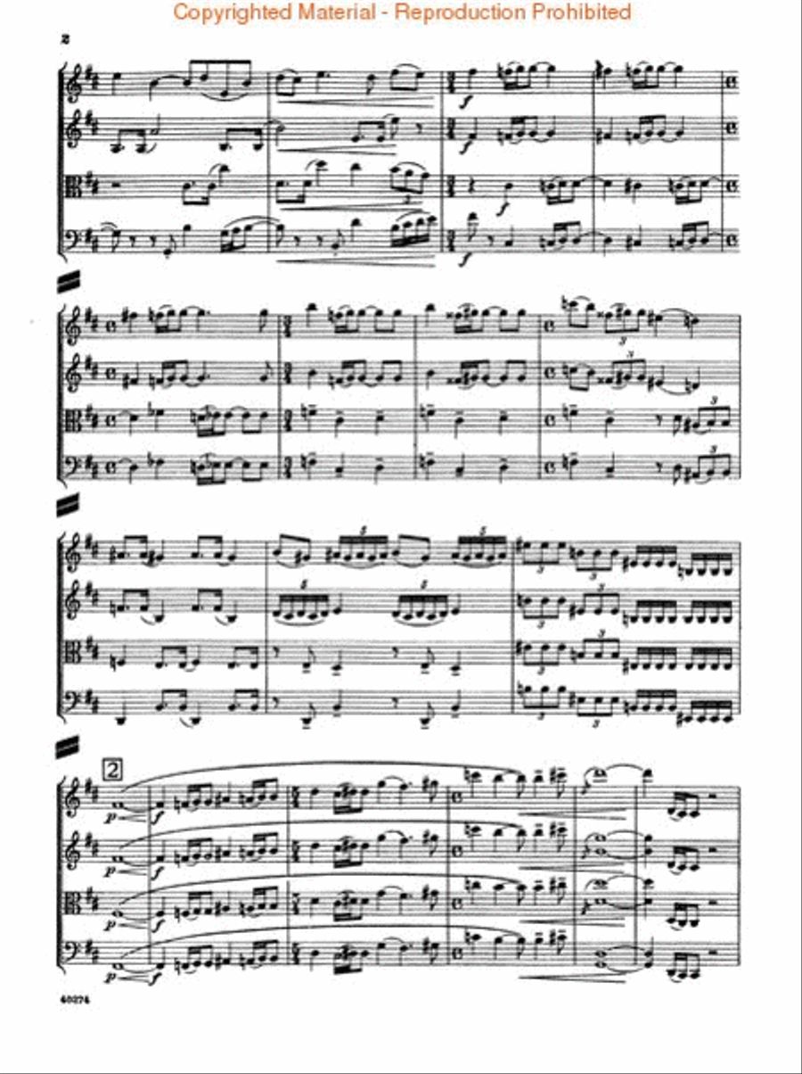 String Quartet, Op. 11 String Quartet scores gallery preview page 2