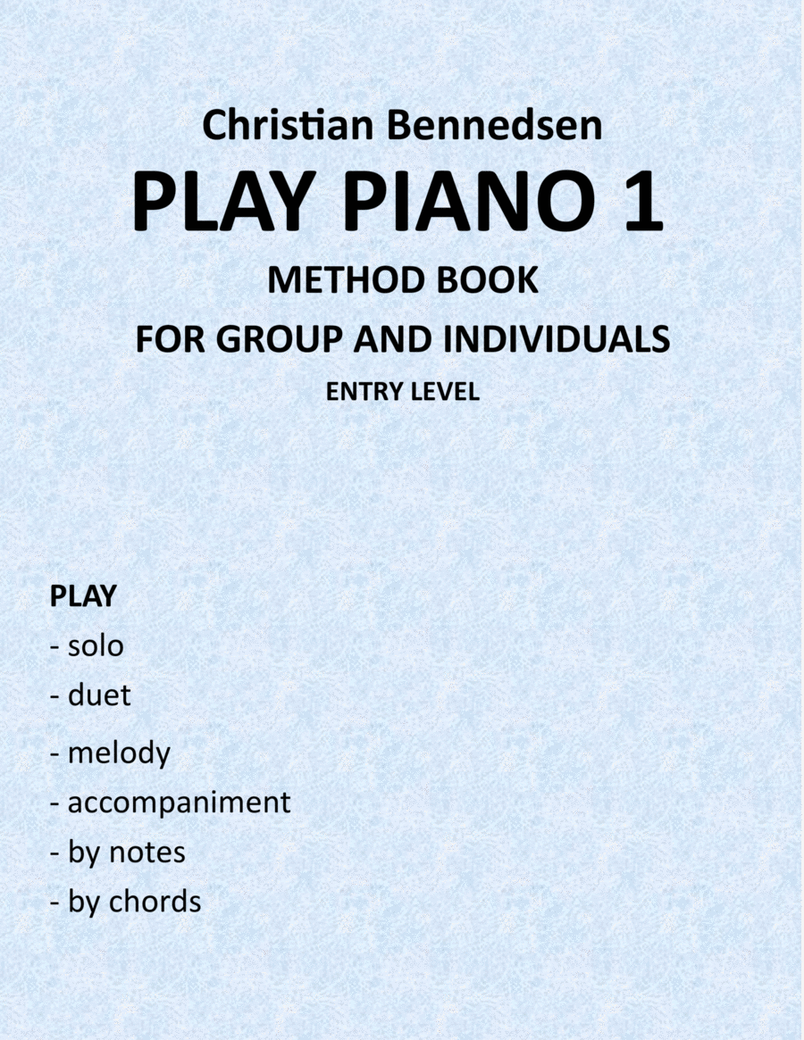 Play Piano 1 - Method Book for Group and Individuals image number null