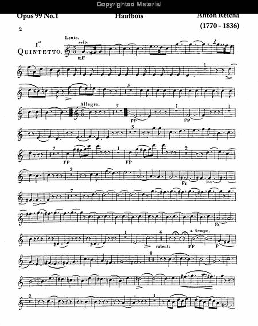 Wind Quintet, Op. 99, No. 1 image number null