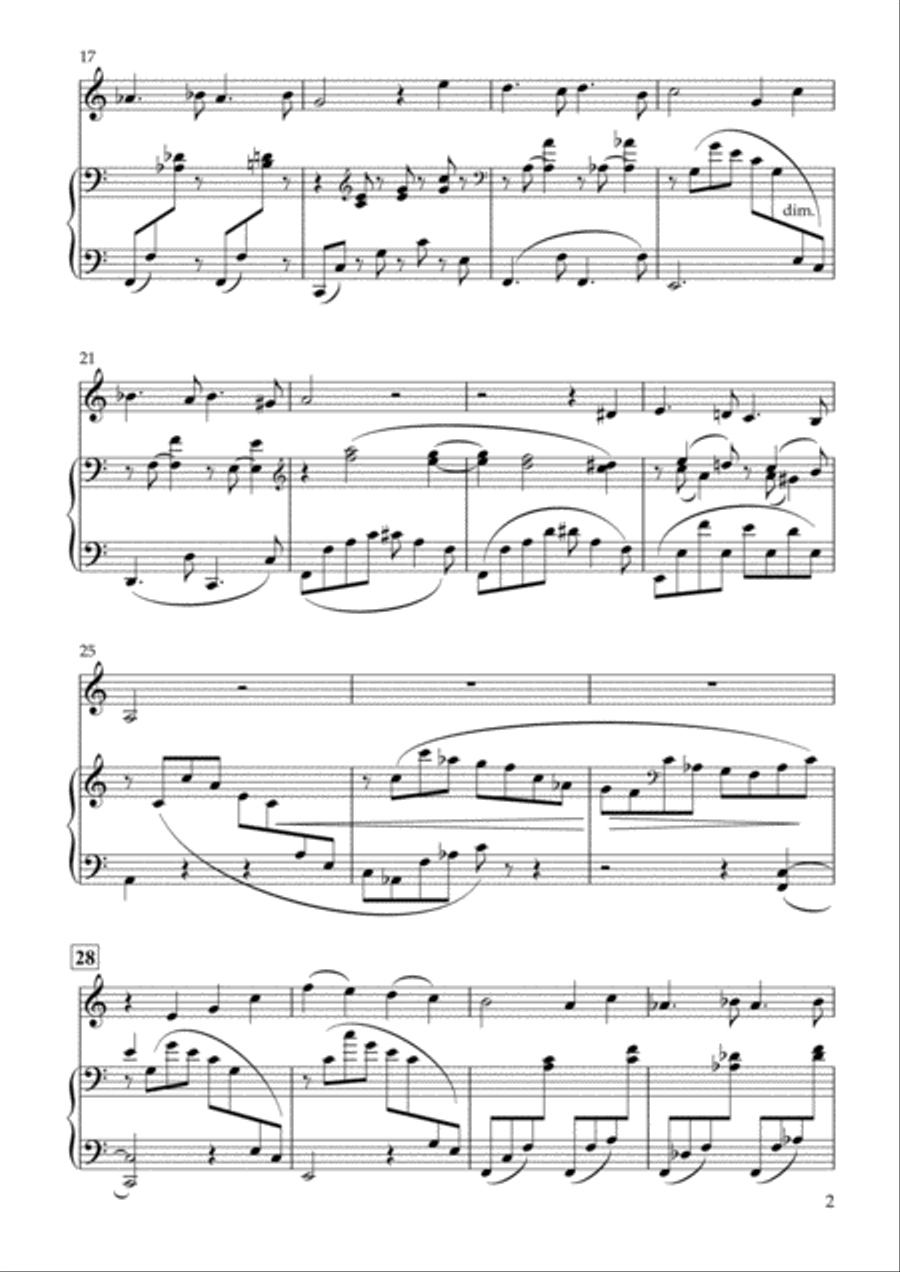 ‘Wie Melodien zieht es mir (It moves like a melody)' Op.105-1 in C Major for Viola & Piano Viola scores gallery preview page 2