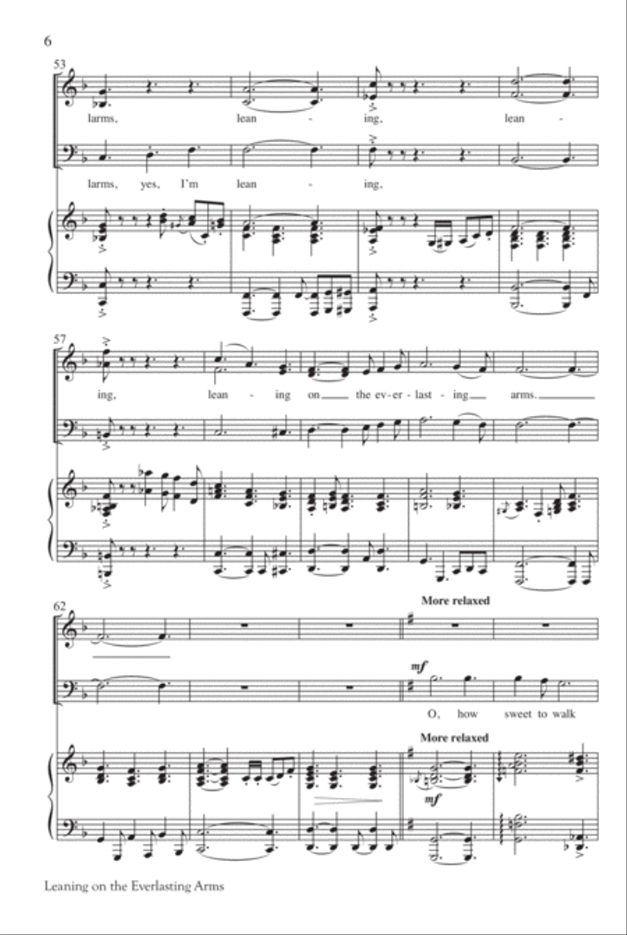 Leaning on the Everlasting Arms 3-Part scores gallery preview page 7