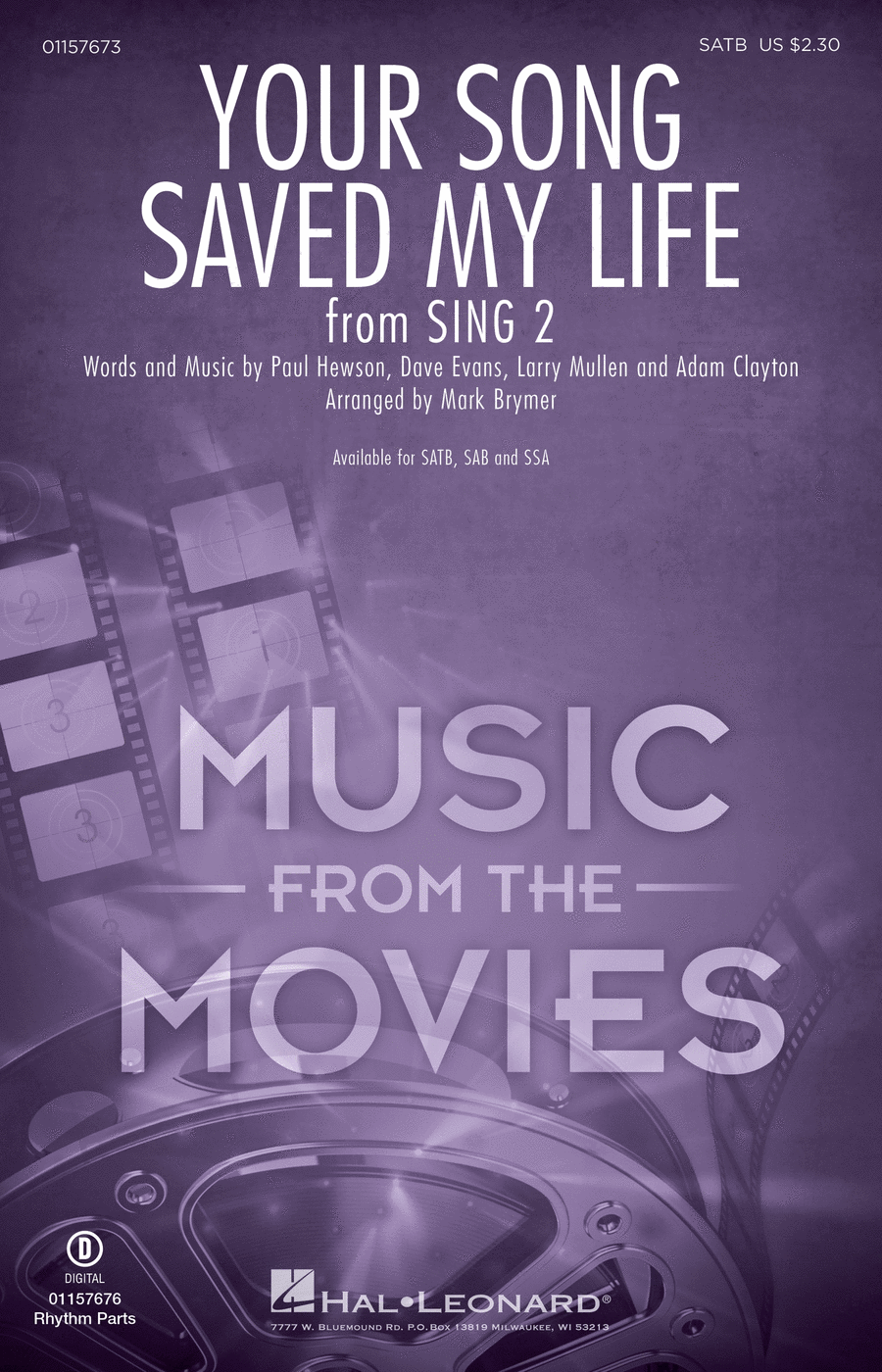 Your Song Saved My Life 4-Part scores gallery preview page 1