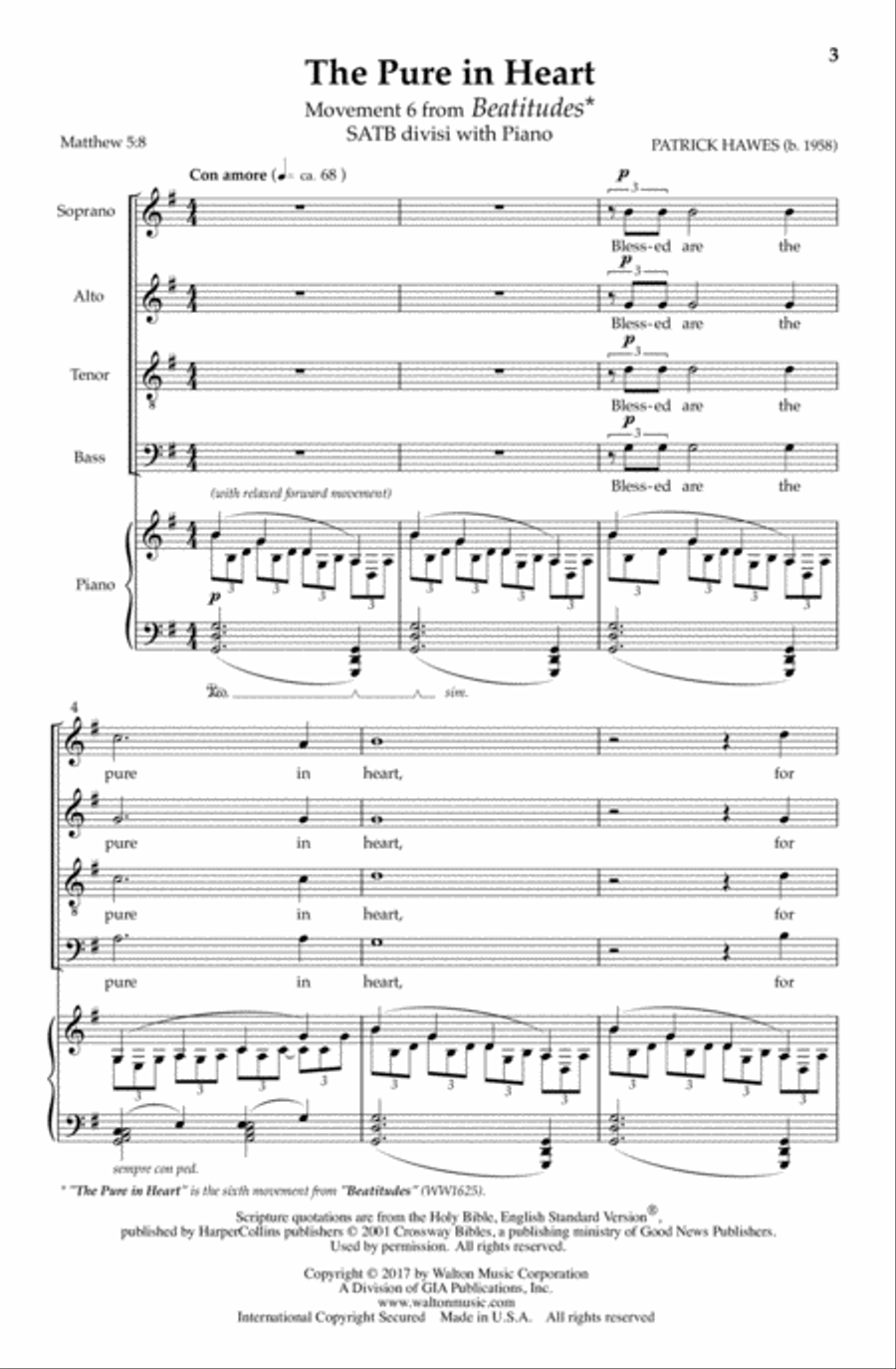 The Pure in Heart 4-Part scores gallery preview page 4