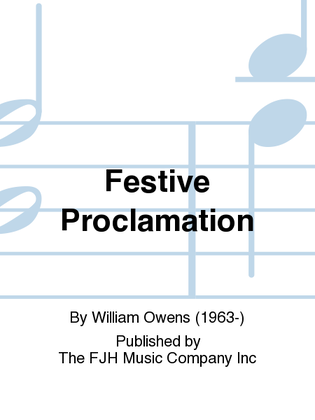Book cover for Festive Proclamation