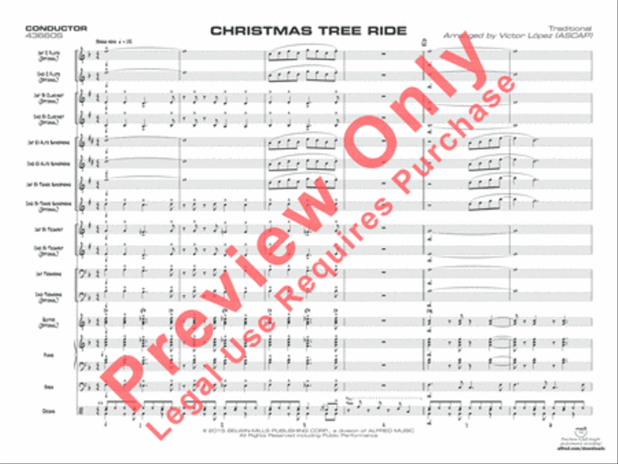 Christmas Tree Ride Christmas Tree Ride Jazz Ensemble scores gallery preview page 2