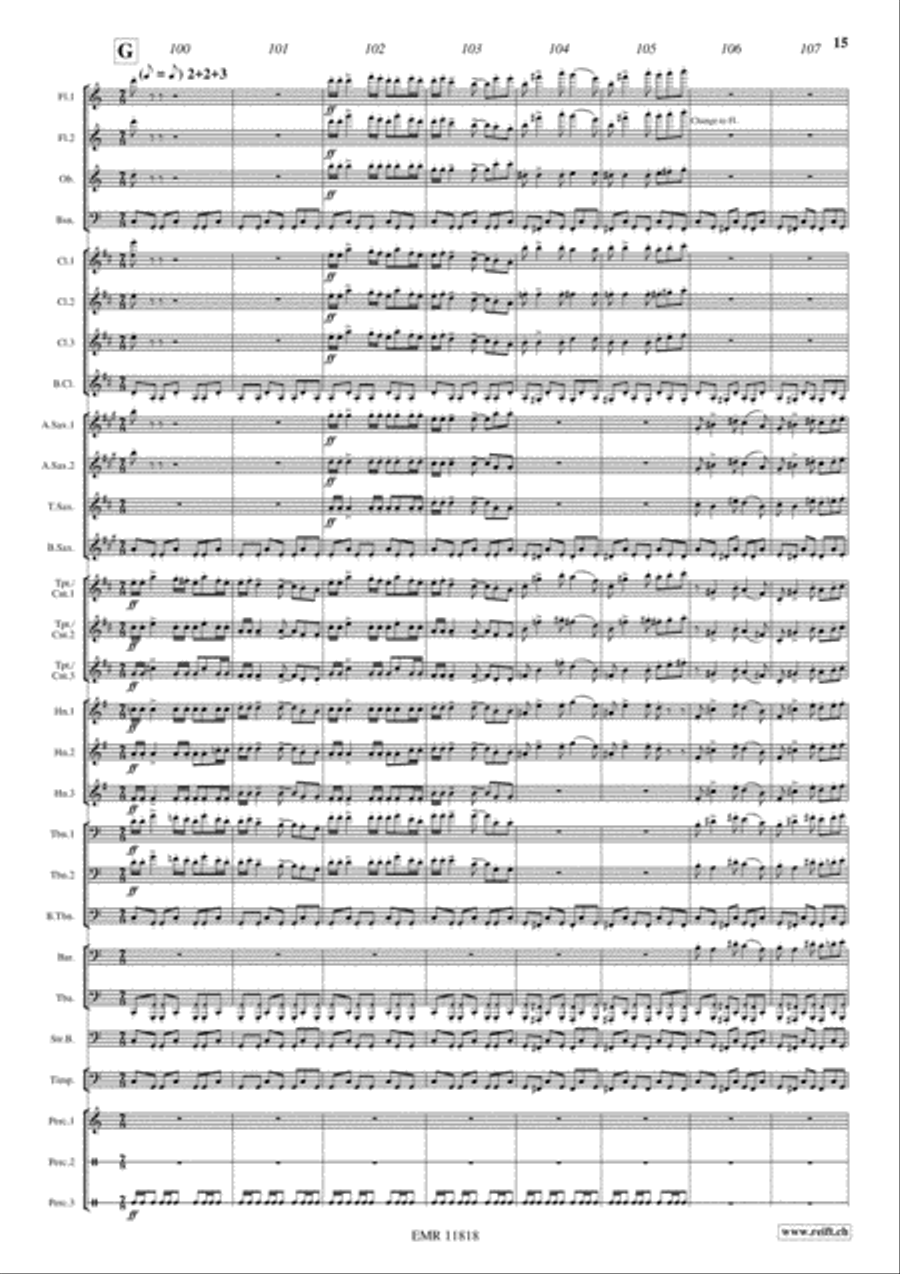 The Perfect Fool Concert Band scores gallery preview page 16