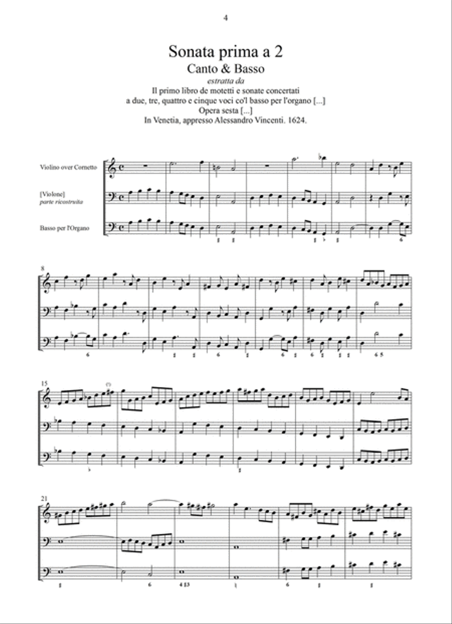 Sonate e canzoni estratte da raccolte vocali Violin scores gallery preview page 2