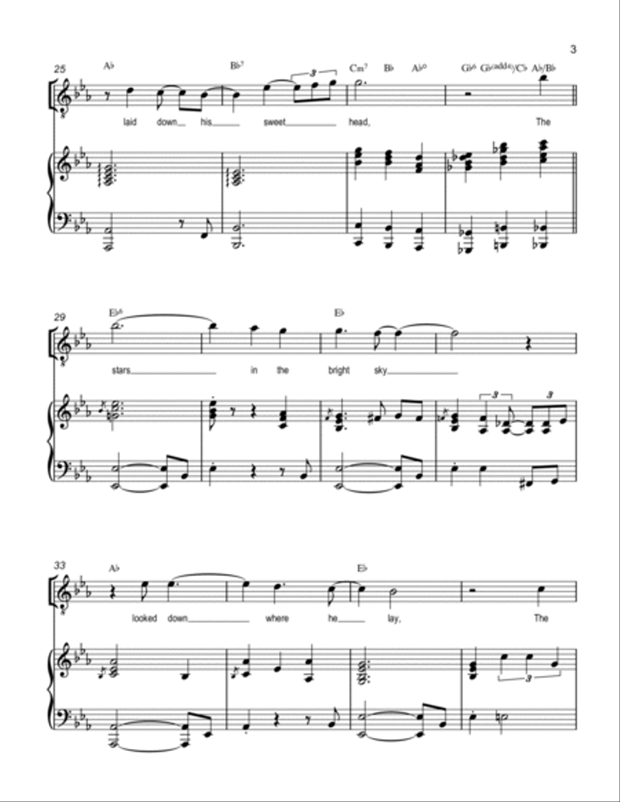Away In A Manger Voice scores gallery preview page 3