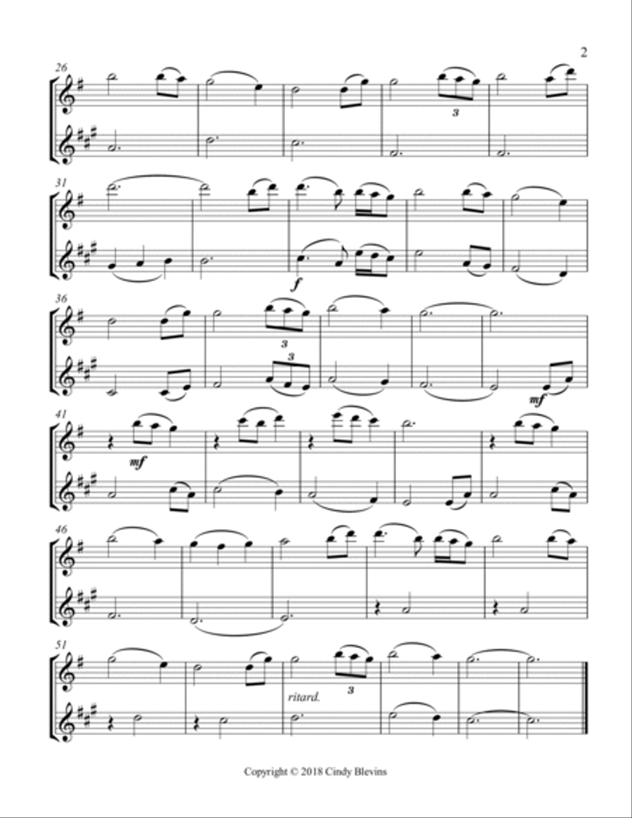 Amazing Grace, for Flute and Clarinet Amazing Grace, for Flute and Clarinet Woodwind Duet scores gallery preview page 3