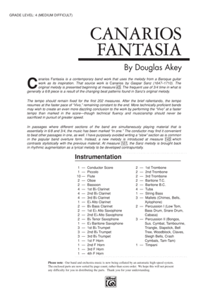 Canarios Fantasia: Score