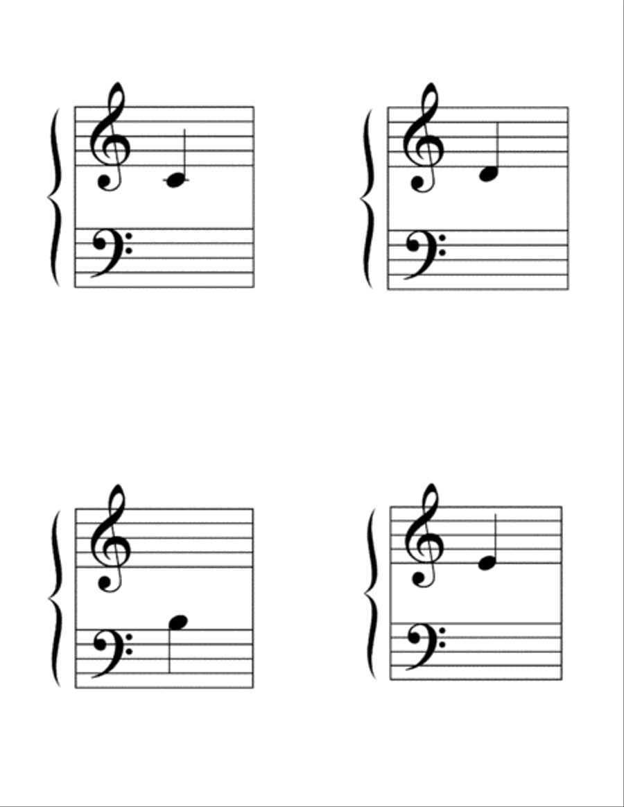 Music Flashcards for all student levels (printable) Voice scores gallery preview page 5