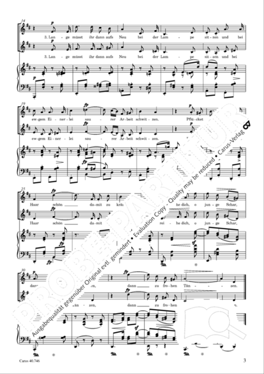 Madchenlieder Choir scores gallery preview page 4