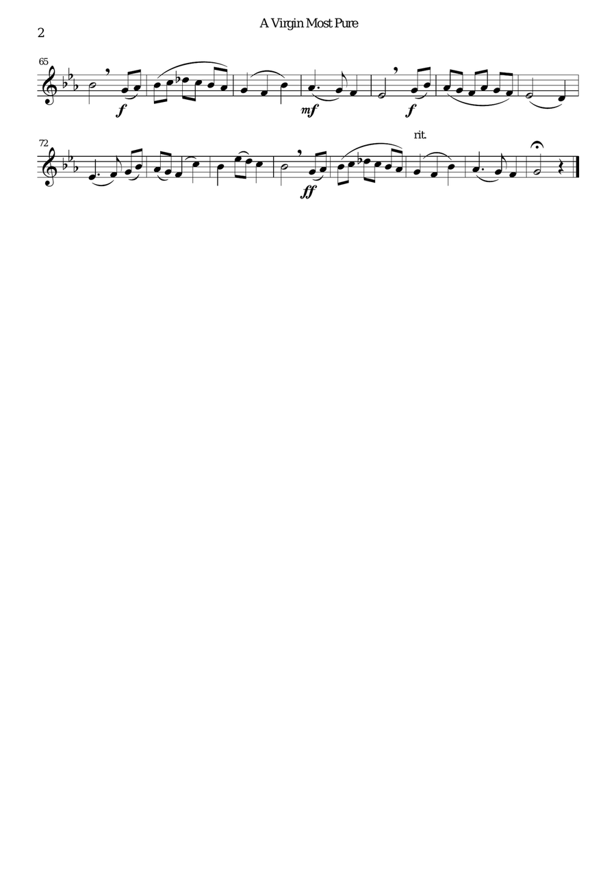 A Virgin Most Pure for flute quartet Flute Quartet scores gallery preview page 6