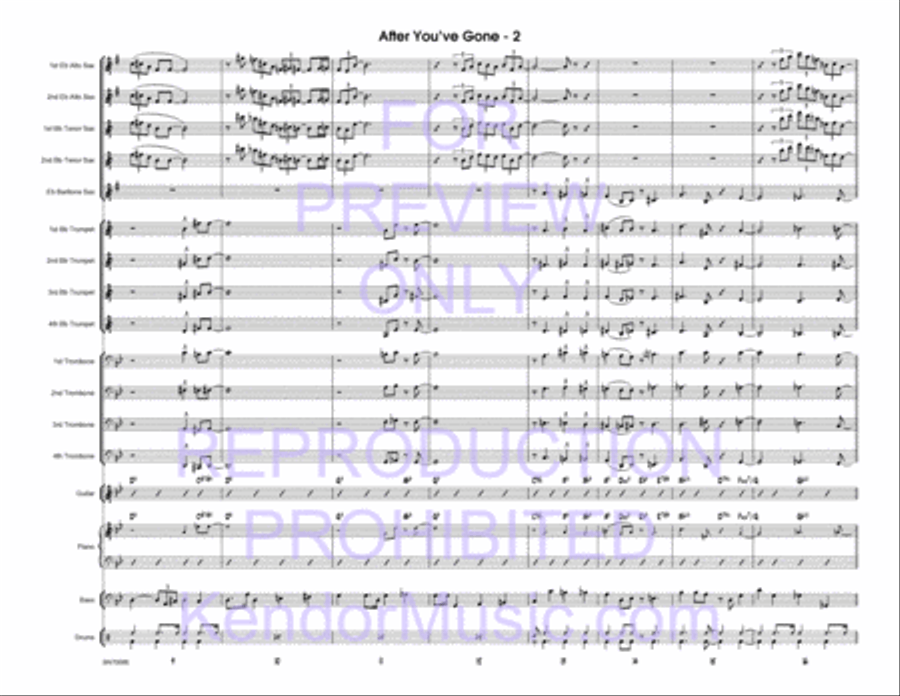 After You've Gone (Full Score) Jazz Ensemble scores gallery preview page 3