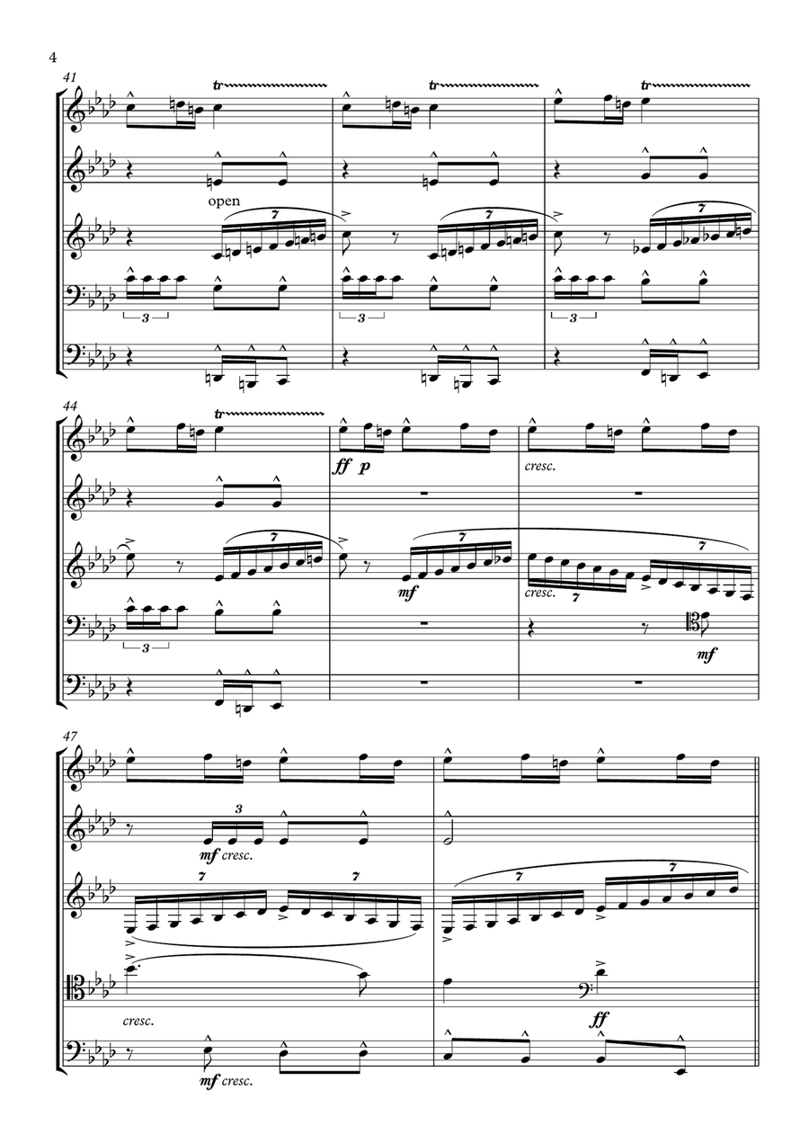 Valdresmarsjen / The Valdres March Brass Ensemble scores gallery preview page 4