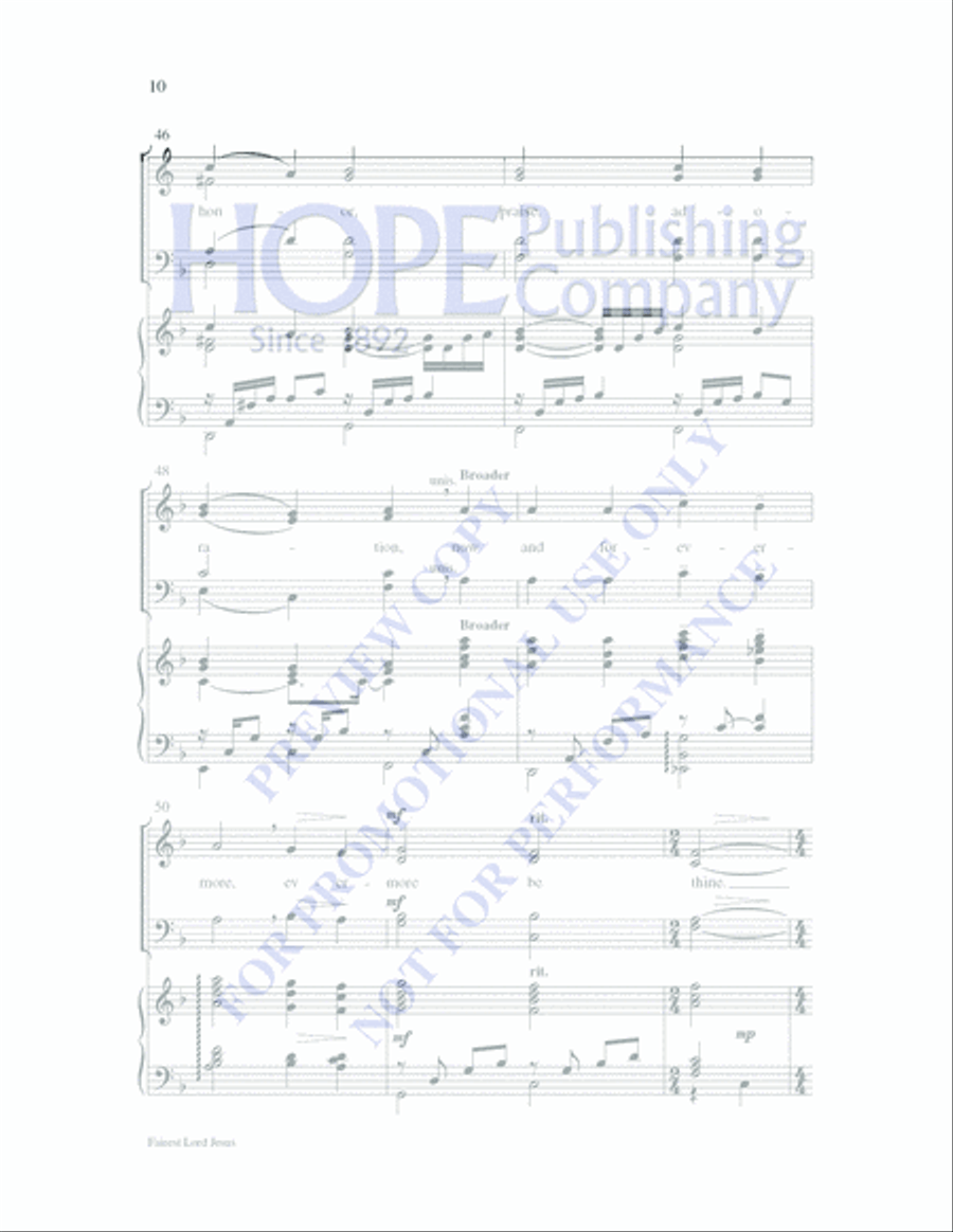Fairest Lord Jesus Fairest Lord Jesus 4-Part scores gallery preview page 10