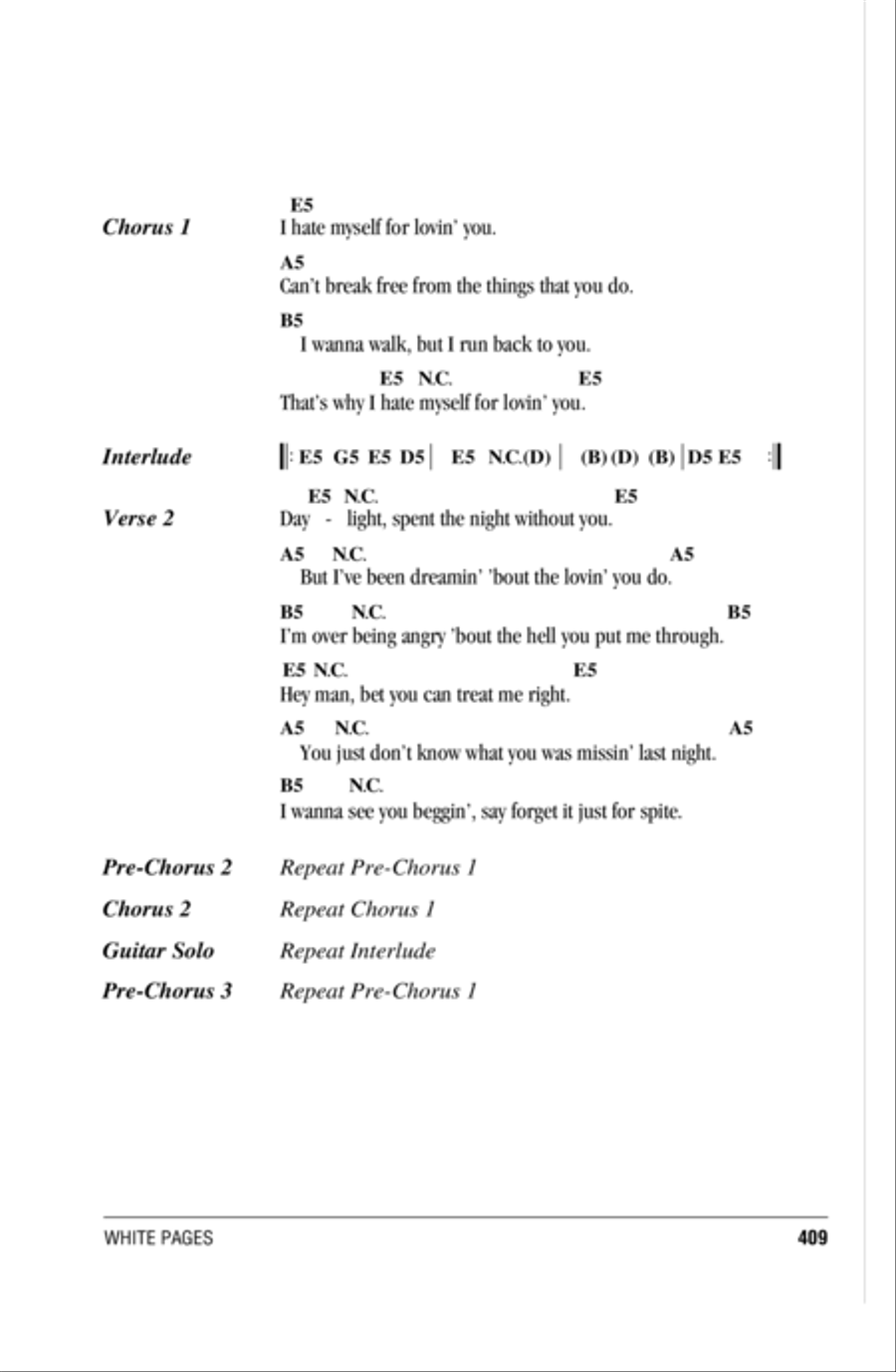 I Hate Myself For Loving You Acoustic Guitar scores gallery preview page 2