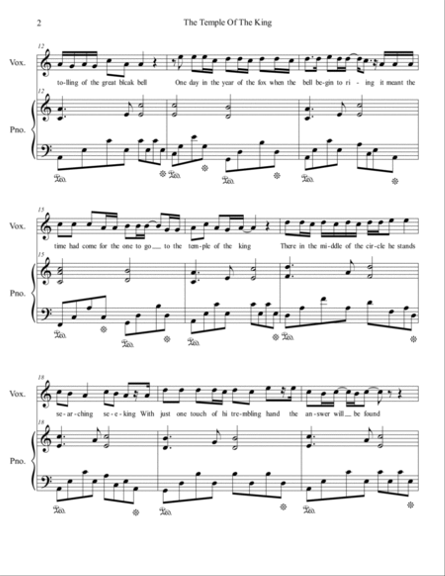 The Temple Of The King Voice scores gallery preview page 3