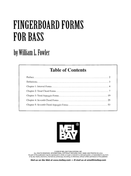 Fingerboard Forms For Bass