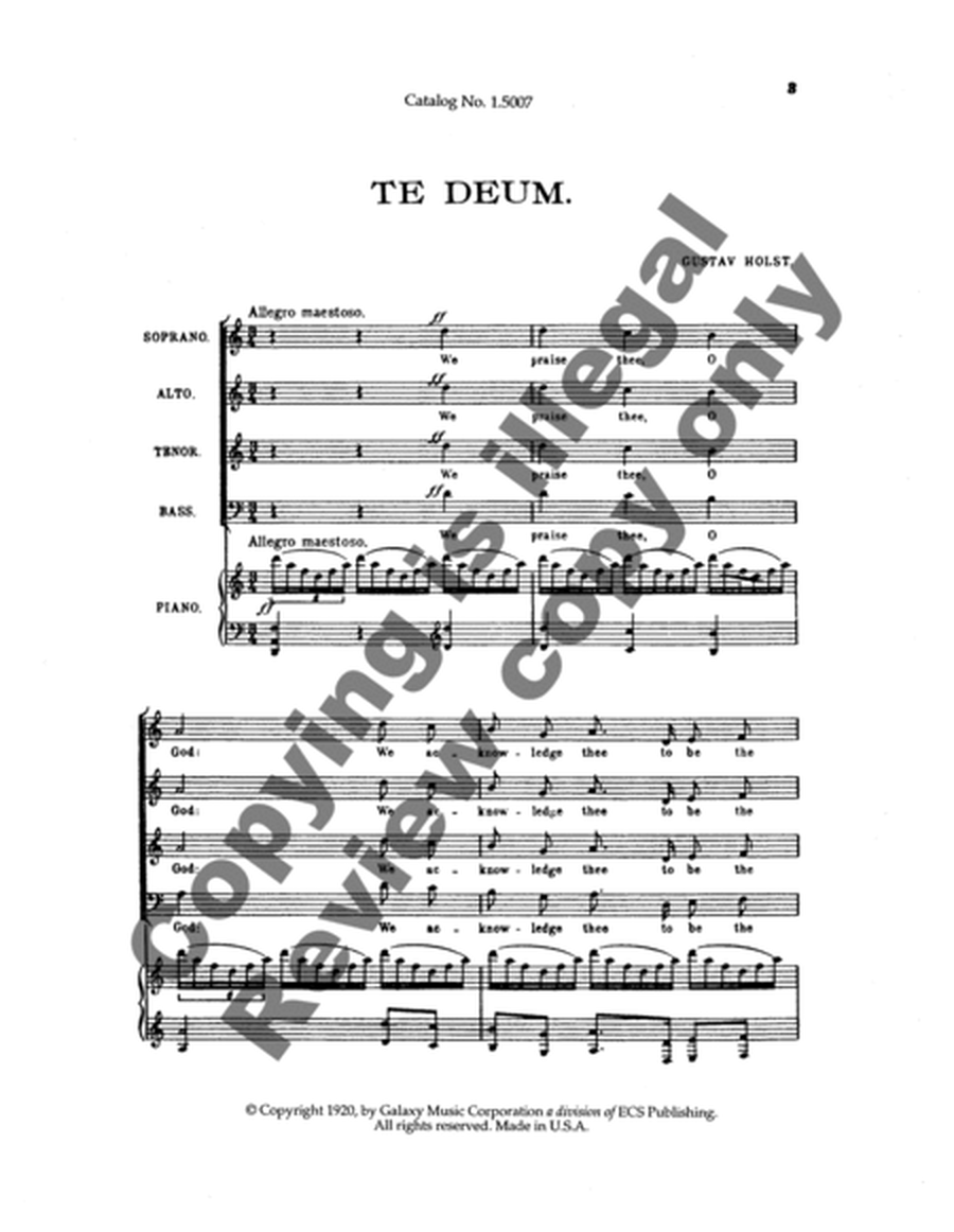 Short Festival Te Deum (Piano/Vocal Score)