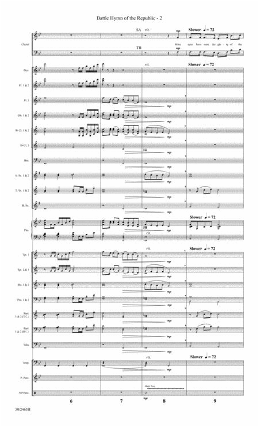 Battle Hymn of the Republic - Concert Band Score and Parts Concert Band scores gallery preview page 3