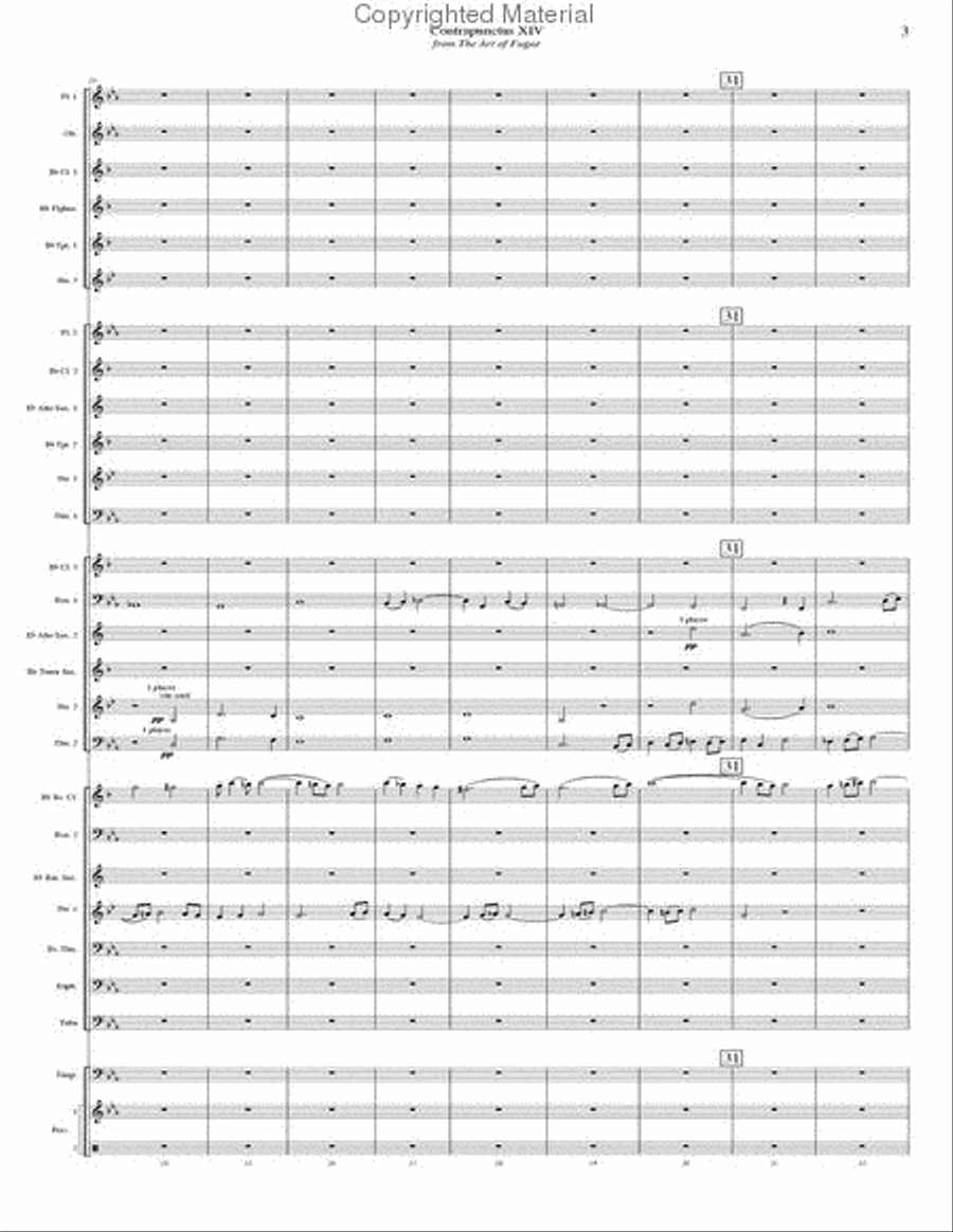 Contrapunctus 14 - STUDY SCORE ONLY Concert Band scores gallery preview page 6