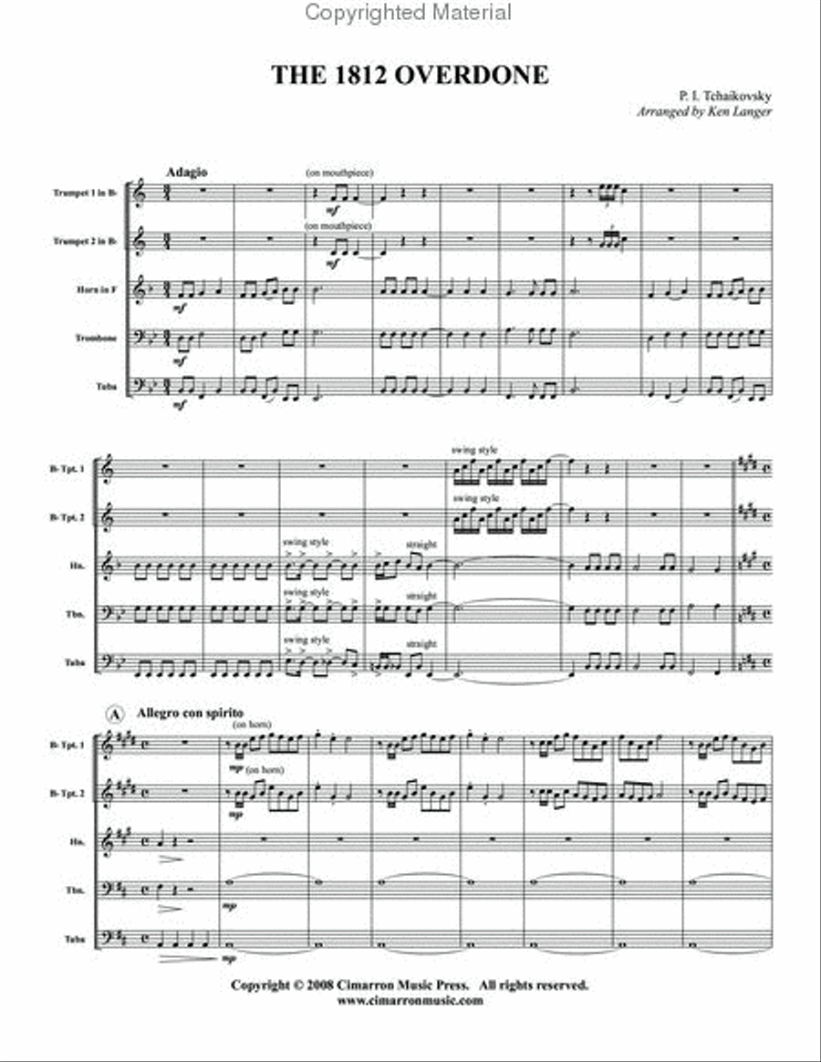 1812' OverDone Brass Quintet scores gallery preview page 2