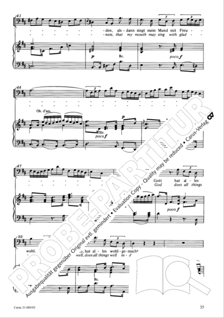 Praise the Lord, O my spirit (Lobe den Herrn, o meine Seele) 4-Part scores gallery preview page 35