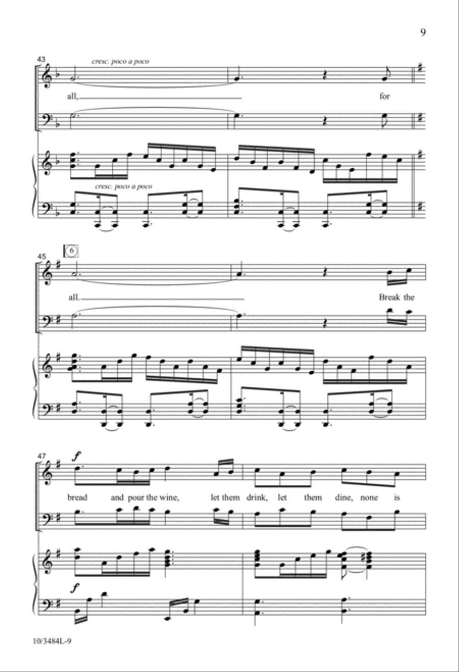 One at the Feast One at the Feast 2-Part scores gallery preview page 9