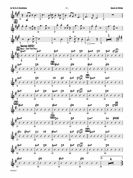 Samba de Orphee: E-flat Alto Saxophone